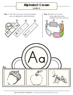 Letter A Hat Free Alphabet Worksheet