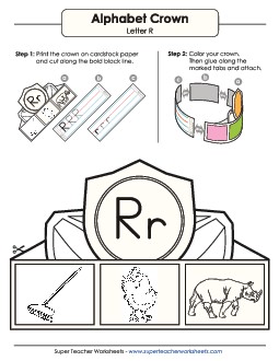 Letter R Hat Alphabet Worksheet