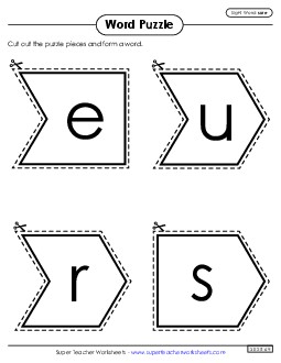 Word Puzzle: Sure Sight Words Individual Worksheet