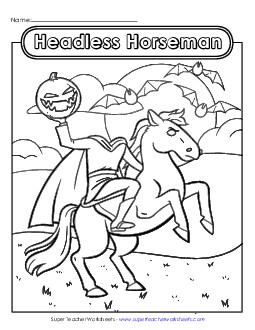 Headless Horseman Halloween Worksheet