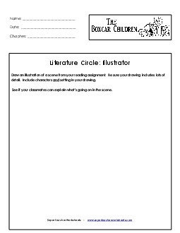 Lit Circle: Illustrator Book The Boxcar Children Worksheet