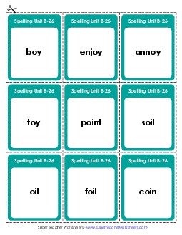 Flashcards (B-26) Spelling B Worksheet