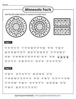 Cryptogram Puzzle States Individual Worksheet