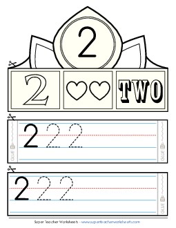 Hat: Number 2 Counting Worksheet