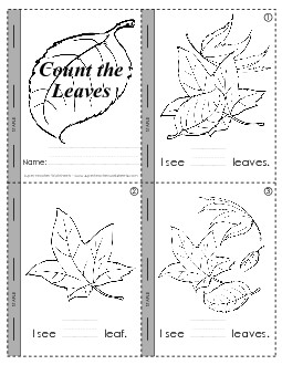 Mini-Book: Count the Leaves Fall Worksheet