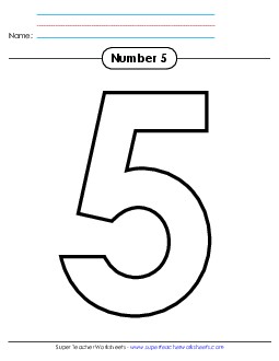 Outline - Number 5 Number Families Worksheet