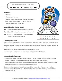 Planets Of Our Solar System Space Worksheet