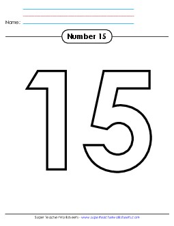 Outline - Number 15 Number Families Worksheet