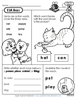 Daily ELA Review - ELA Buzz Free Printable Worksheet