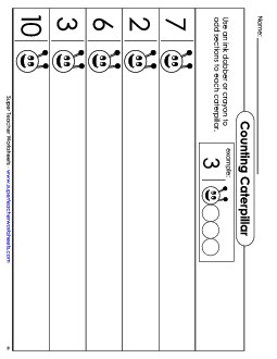 Counting Caterpillar (Ink Dabber) Worksheet