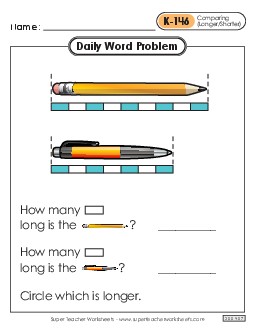 Daily Word Problems  K-146 through K-150 Worksheet