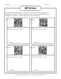 Division Word Problems (Basic) Worksheet