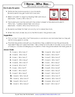 Letters (Upper and Lower Case) Alphabet Worksheet