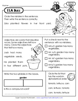 New ELA Buzz: Week 17<br>Worksheets 81 through 85 Worksheet