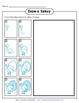 New Draw a Turkey Worksheet