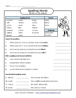 Questions Worksheet (D-2) Free Spelling D Worksheet