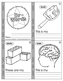 Mini-Book: Br- Words Phonics Blends Worksheet