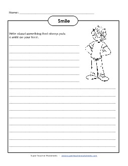 Smile Writing Worksheet