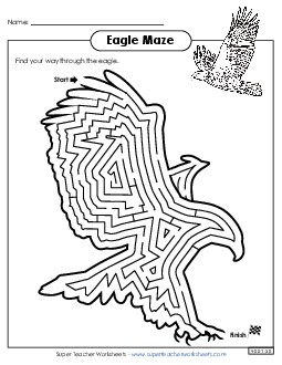 Eagle Maze Brainteasers Worksheet