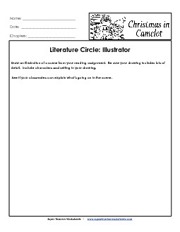 Literature Circles: Illustrator Book Christmas In Camelot Worksheet