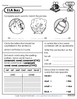 ELA Buzz: Week 2 Worksheets 6 through 10 Daily Ela Review Worksheet