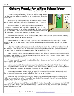 Math Story - Classroom Setup Word Problems Worksheet