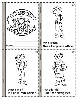 Community Helpers Mini Book 1st Grade Social Studies Worksheet