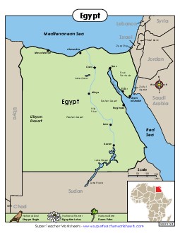 Map of Egypt Worksheet