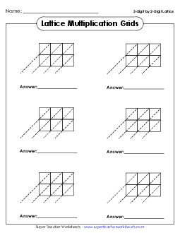 Blank Lattice Grids Worksheet