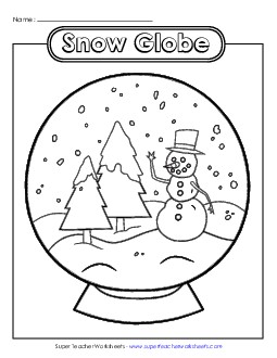 Snow Globe Christmas Worksheet