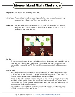 Money Island Board Game Counting Money Worksheet