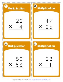 Multiplication: 2-Digit by 2-Digit Worksheet