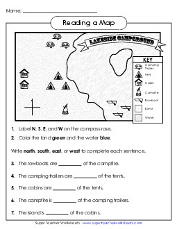 Reading a Map 3rd Grade 3rd Grade Social Studies Worksheet