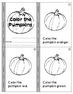 Halloween: Color the Pumpkins  Fall Worksheet