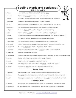 4th Grade Spelling Units (Level D) Free Printable Worksheet