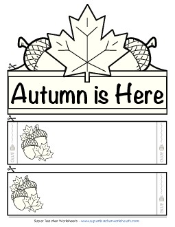 Crown: "Autumn is Here!" Fall Worksheet