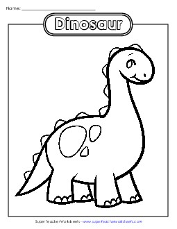 Dinosaur Coloring Page Coloring Pages Worksheet