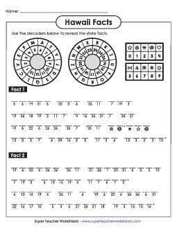 Cryptogram Puzzle States Individual Worksheet