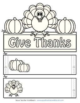 Crown:  Turkey Thanksgiving Worksheet