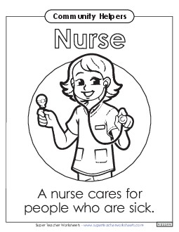 Nurse Community Helpers Worksheet