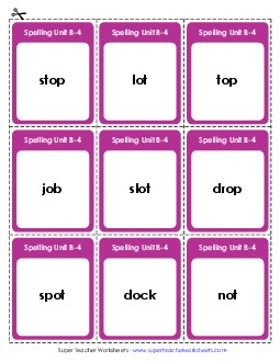 Flashcards (B-4) Spelling B Worksheet