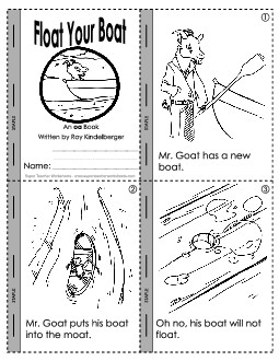 Mini-book: -oat Words Minibooks Worksheet