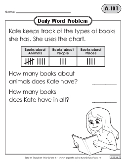 Daily Word Problems  A-101 through A-105 Worksheet