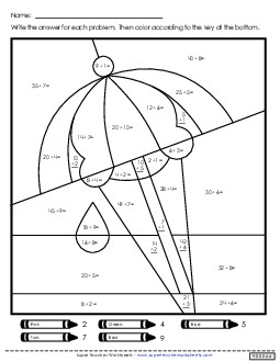 Division: Summer Scenes 1 (1-10) Worksheet