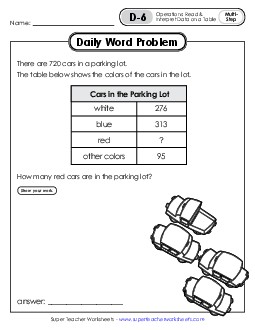 Daily Word Problems D-6 through D-10 Worksheet