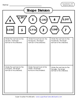 Shape Division Worksheet