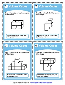 Volume  Free Printable Worksheet