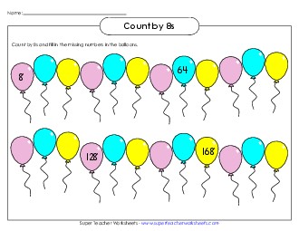 Balloon Counting Worksheet