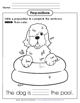 New Fill in the Blank and Color: Dog Worksheet