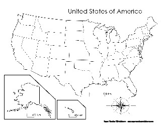 USA Blank Map 3rd Grade 3rd Grade Social Studies Worksheet